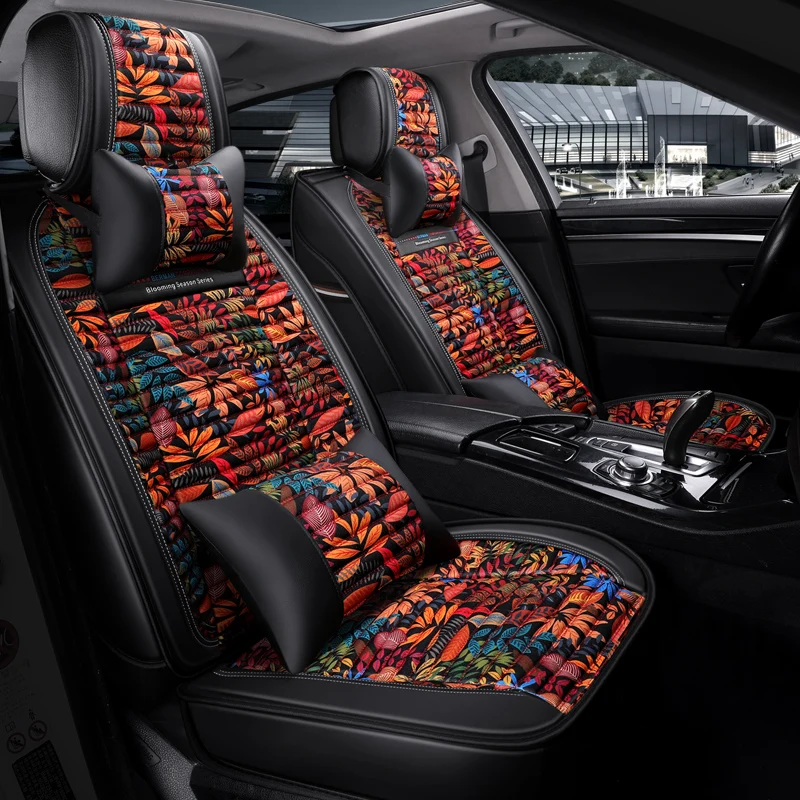 MS подушка для сиденья кожаный льняной чехол сидений автомобиля Toyota Honda BMW Audi Ford