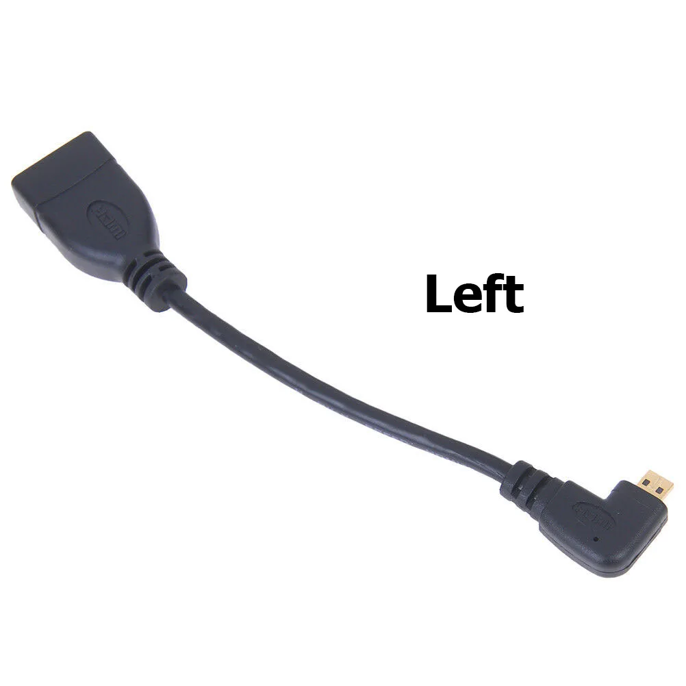 Вверх вниз вправо влево угловой мини HDMI папа к Женский адаптер кабель 15 см