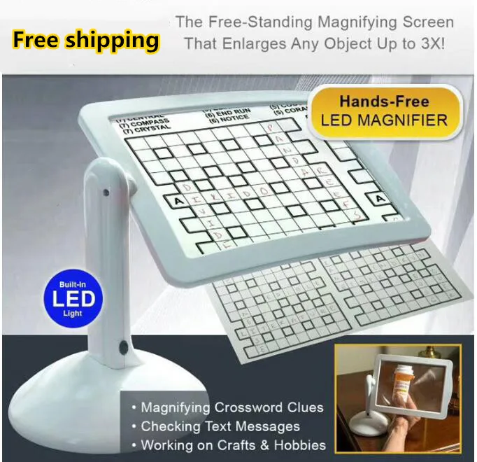 

New diamond painting magnifying glass desktop LED reading lamp large lens magnifying glass diamond mosaic beaded lighting tools