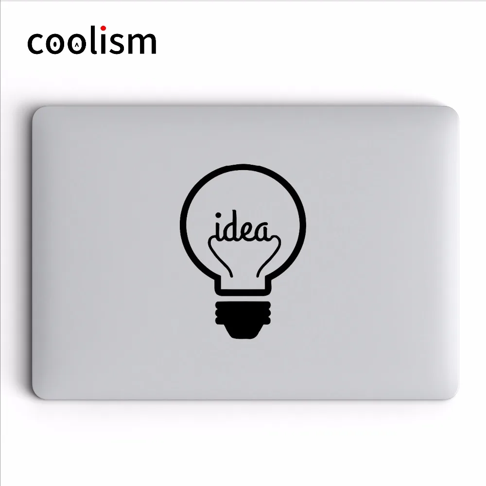 Забавная наклейка для ноутбука Idea Lightbulb Apple MacBook 13 Pro Air Decal Retina 11 12 15 17 дюймов Mac Mi