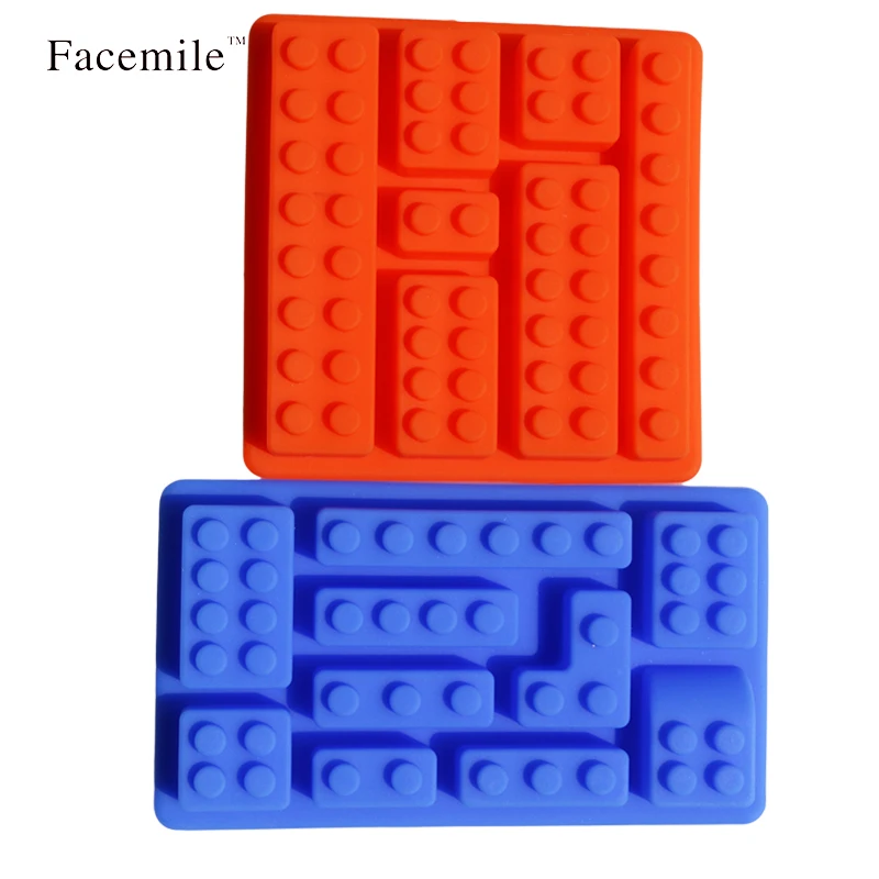 Facemile 3 шт./компл. Строительный кирпич фигура робота силиконовые формы Sugarcraft