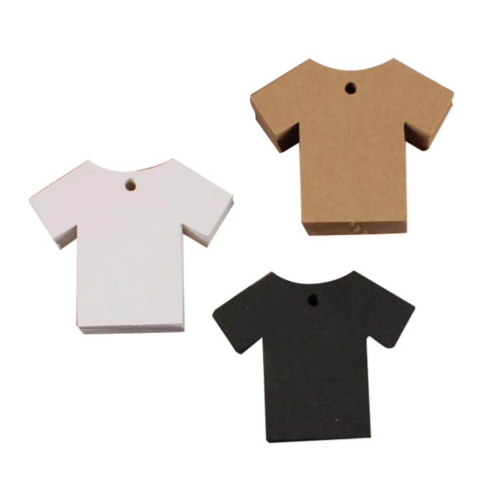 

50pcs/set Blank Clothes Shape Craft Paper Hang Tag Bookmark Wedding Party Label Price Gift Cards Decoration
