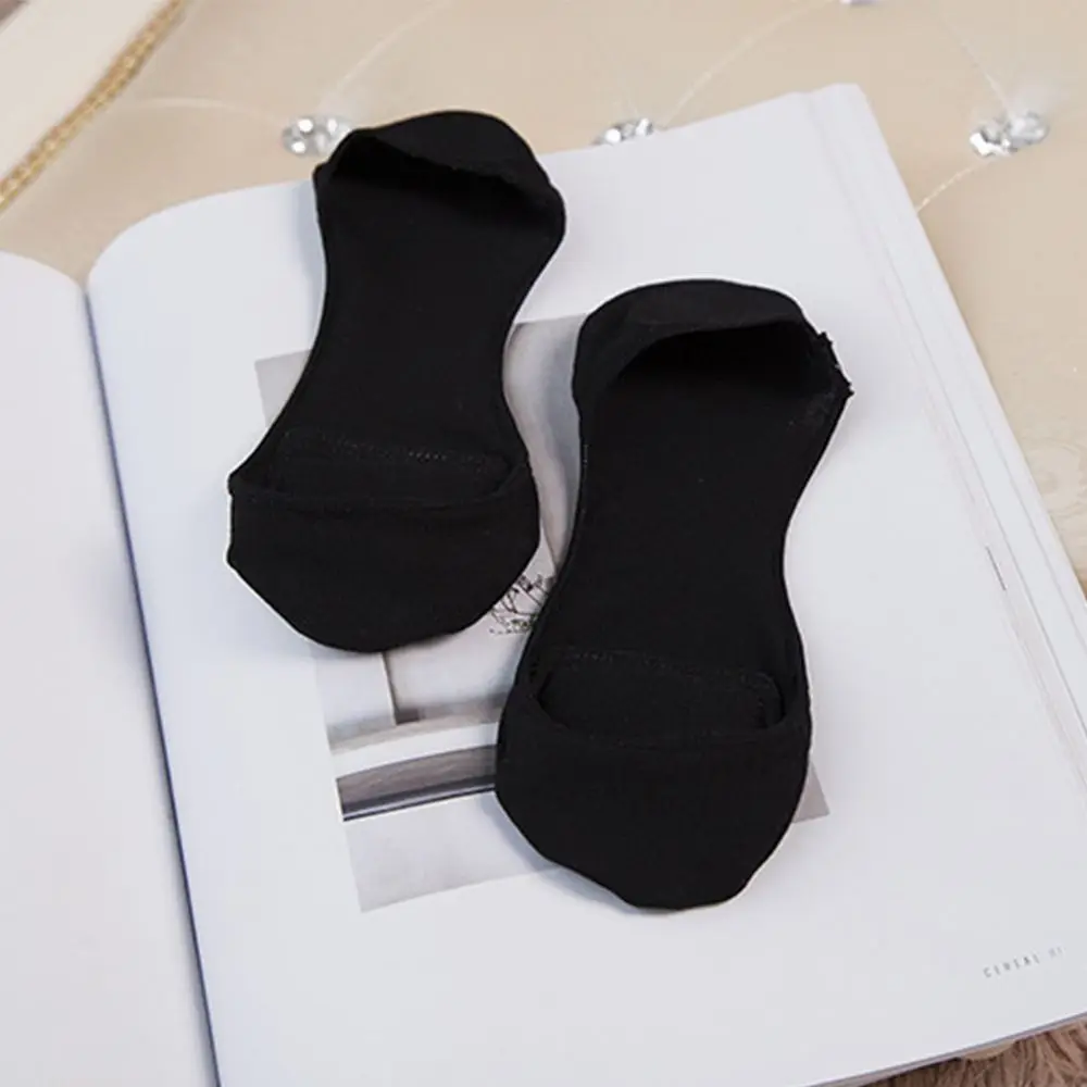 black Новые однотонные короткие эластичные носки женские летние тонкие носки-следки невидимки мягкие дышащие высокие носки - Цвет: black