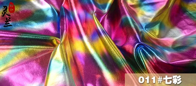 Блестящие 61 Искусственная кожа бронзовая искусственная кожаная ткань для пошива металлический блеск синтетическая кожа искусственная кожа для "сделай сам" - Цвет: 011