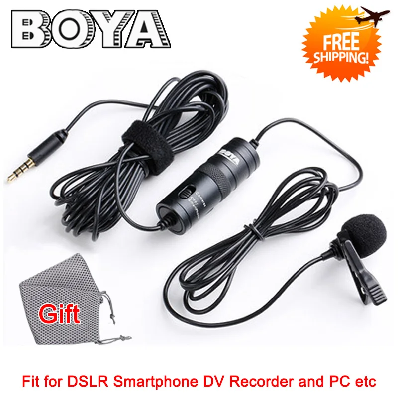 BOYA by-m1 Lavalier конденсаторный микрофон смартфона для iPhone 6S Plus Samsung S6 и DSLR видеокамеры