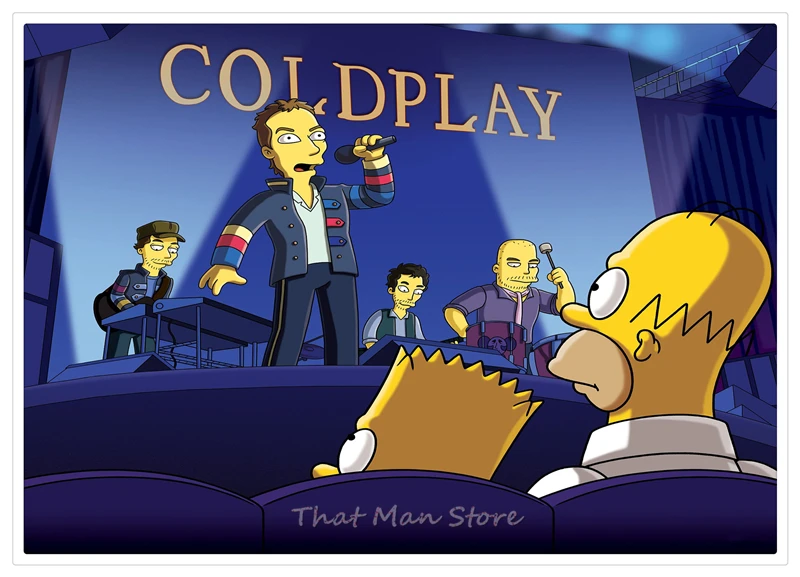 Coldplay рок постер музыкальной группы четкое изображение наклейки на стену украшение дома хорошее качество печатает белая крафт-бумага 42x30 см