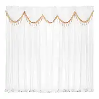 Hanging 3X3M Wedding Party Backdrop Curtain Background Decor Silk Sheer Drape Cloth DIY Events Decorations Removable Swags