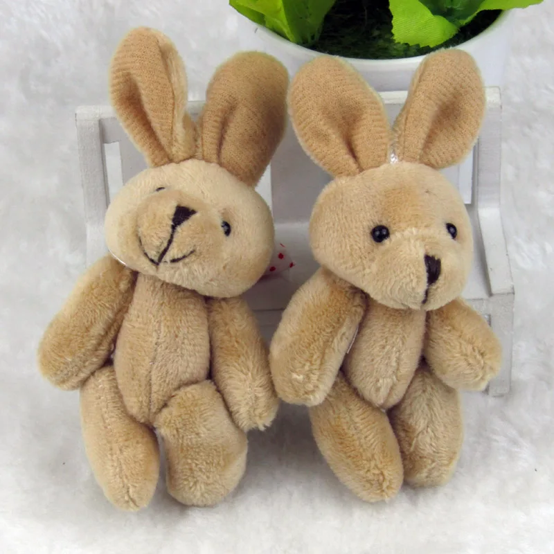 50 шт./лот Kawaii Bunny Мягкие плюшевые игрушки коричневый 11 см кролик детские маленький