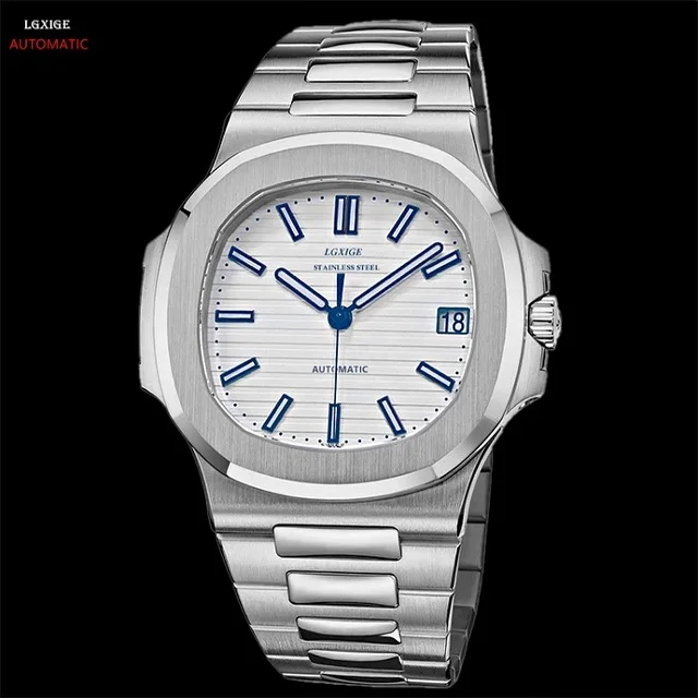 Patek мужские часы Топ люксовый бренд автоматические часы Военная нержавеющая сталь спортивные дайвинг повседневные модные часы мужские водонепроницаемые watc - Цвет: Многоцветный