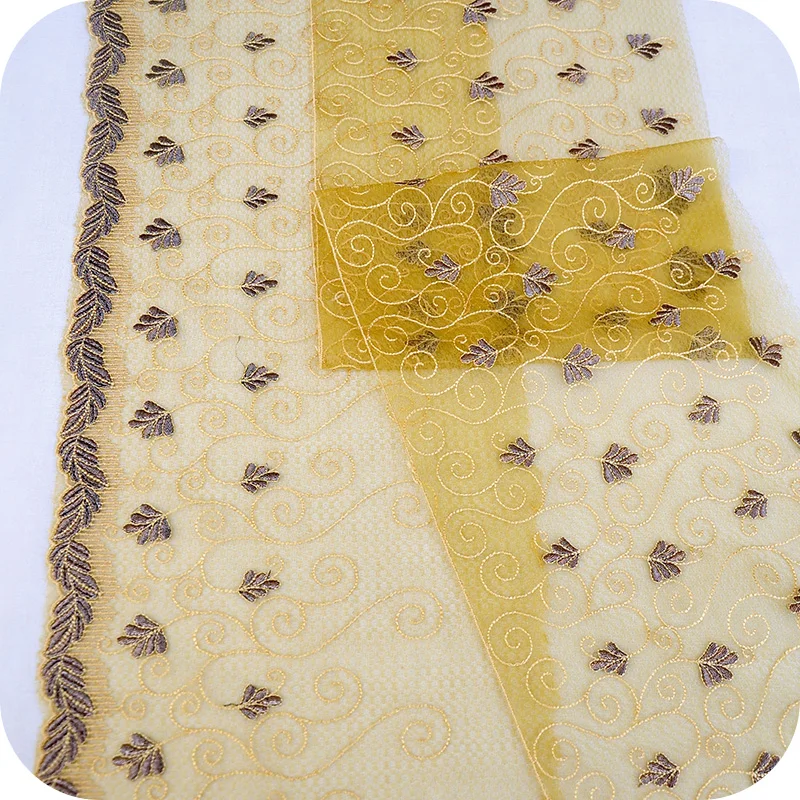 Новейшее гипюровое кружево отделка материал Тюль Вышивка ткань свадебное сари