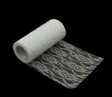 6 дюймов x 24 ярда винтажная рулон кружева Цветочная кружевная лента для мешковины