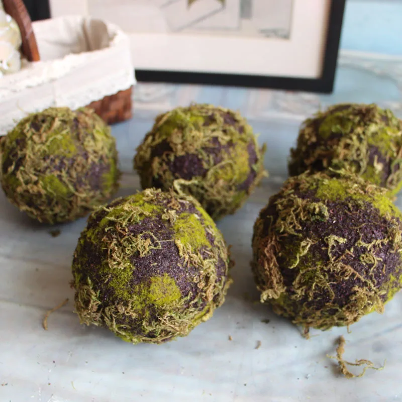 1 шт. яркий Искусственный мох мяч домашний декор Винтаж деревенский свадебный