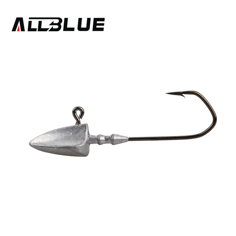 Allblue подвергается привести swinbait джиг-головки 3.5 г 5 7 10 14 колючей крюк 6 шт./лот