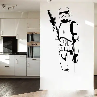 Stormtrooper Wall Art Sticker Film Star Wars Decal Storm Trooper Vinyl Mural DIY | Дом и сад