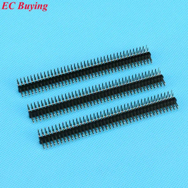 10 шт./лот 2x40pin 2 54 мм двухрядный позолоченный штыревой разъем 2*40|connector cctv|connector