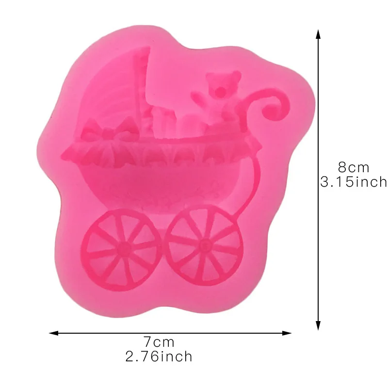 Силиконовая форма Filbake для детской коляски формы помадки мыла кекса шоколада