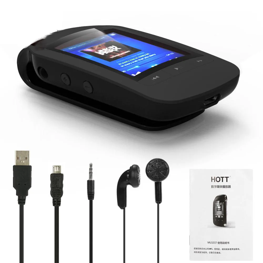 HOTT 1037 Bluetooth MP3 плеер 8 Гб клип MP3 музыкальный плеер портативный спортивный шагомер FM радио SD карта 1,8 дюймов экран MP3