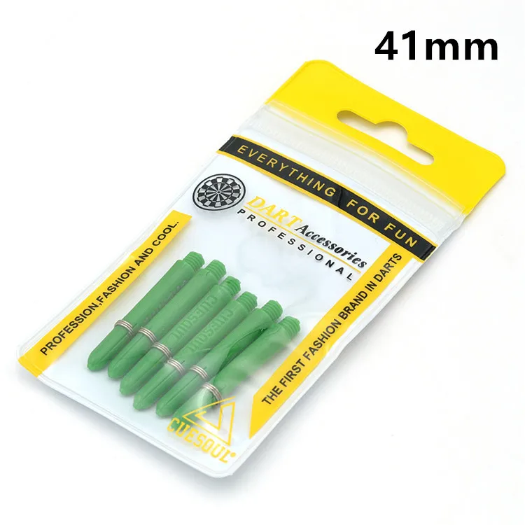 green 41mm CUESOUL 35/41 мм Дротика s валы нейлон 6 шт. 2BA дротика вал для профессионального Дротика s пластиковый Дартс Валы аксессуары - Цвет: green 41mm