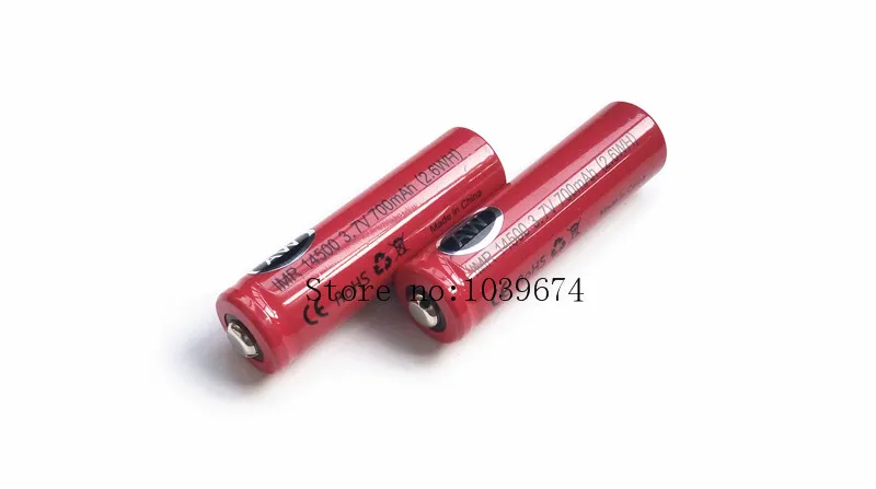 14500 700mah 3 7 V Li ion 2.6WH заряжаемые батареи для Мощность банк (Tip top) Бесконтактное