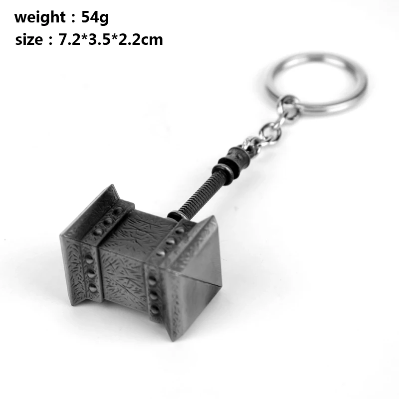Thor Hammer брелок кино ювелирное изделие Prop Meodel подвеска брелок для ключей для женщин и мужчин брелоки металлический Шарм брелок ручной работы