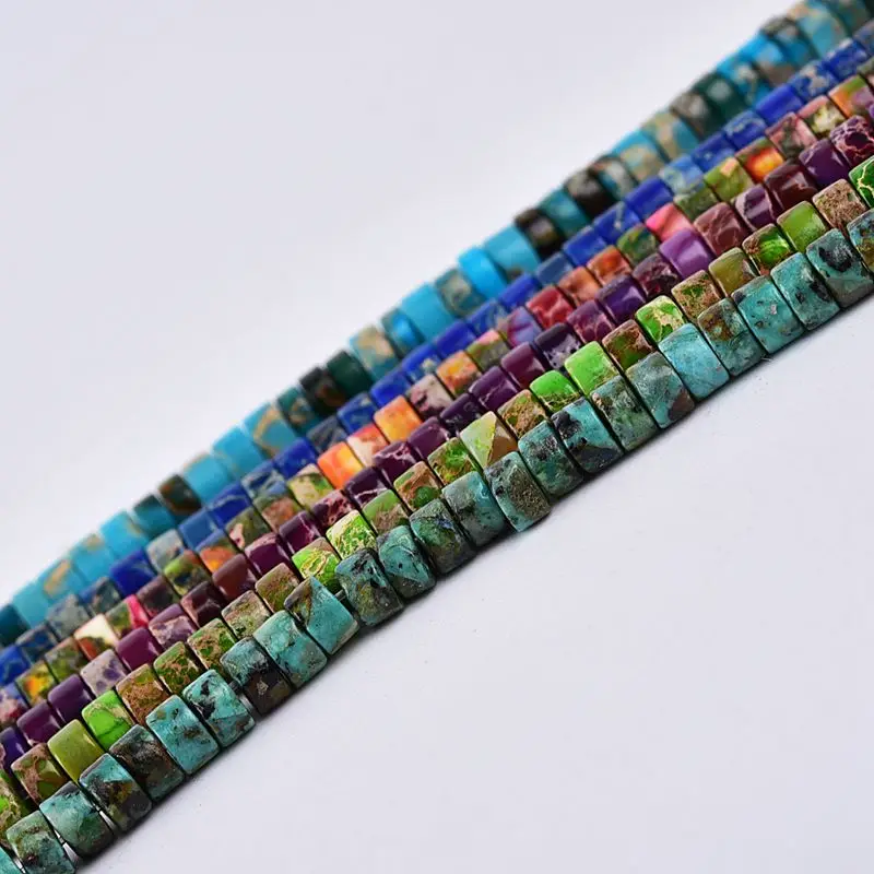 Натуральный колеса Бусины Императорский камень Spacer 38 см прядь 4x6 мм 4x8 бусины для