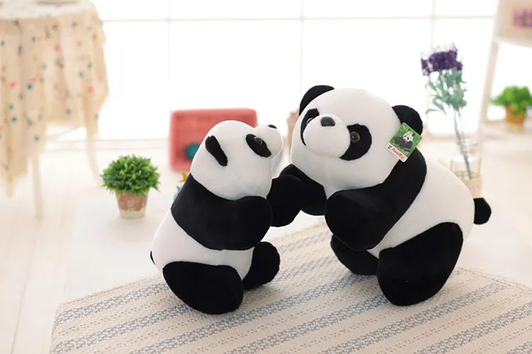 

50cm Stuffed Toys Lovely Simulation Animal Doll Plush panda Toy Kids 20inch Black white Decorations Birthday Gift For Children