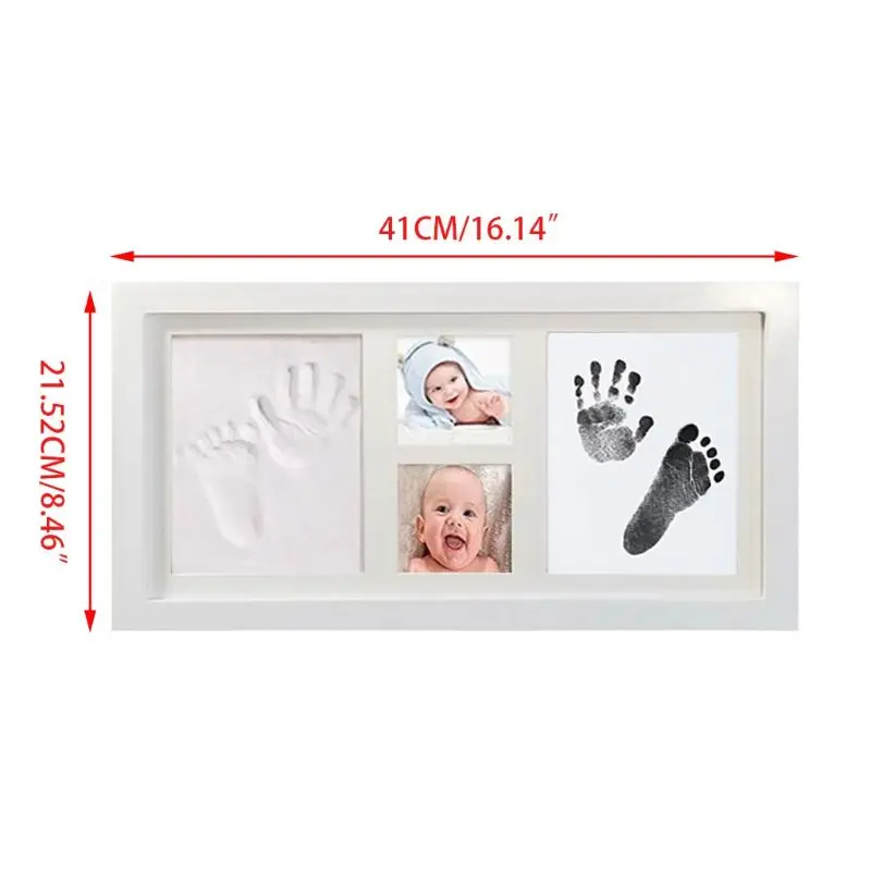 Детская деревянная фоторамка для ног и пальцев, набор для печати глиняных чернил, подарочный набор с памятью