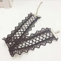 10pcs vintage black lace choker necklace for women fashion harajuku ribbons collar necklaces