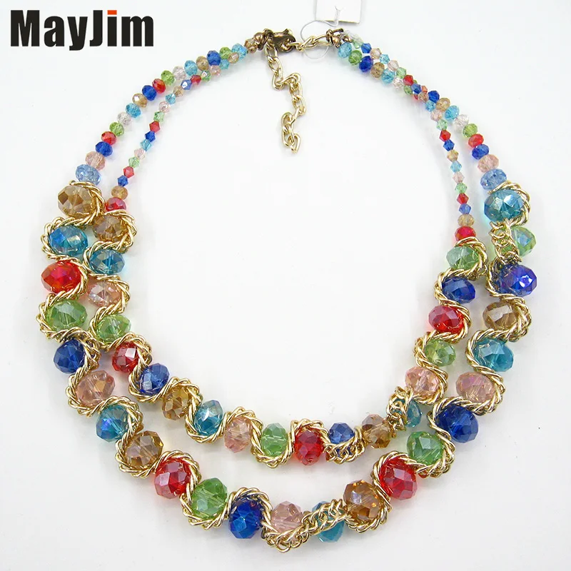 Заявление Моды Ожерелья для Женщин 2017 Vintage Воротник Золотая Цепь Большой Двойной