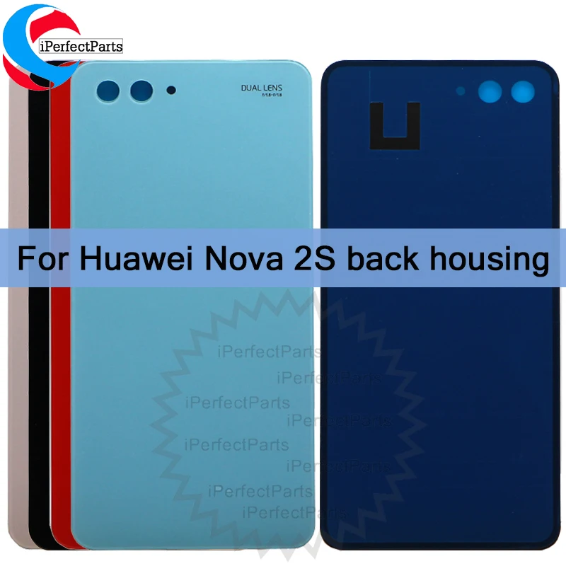 Новый чехол для Huawei Nova 2S задний корпус задняя крышка батарейного отсека с клейкой