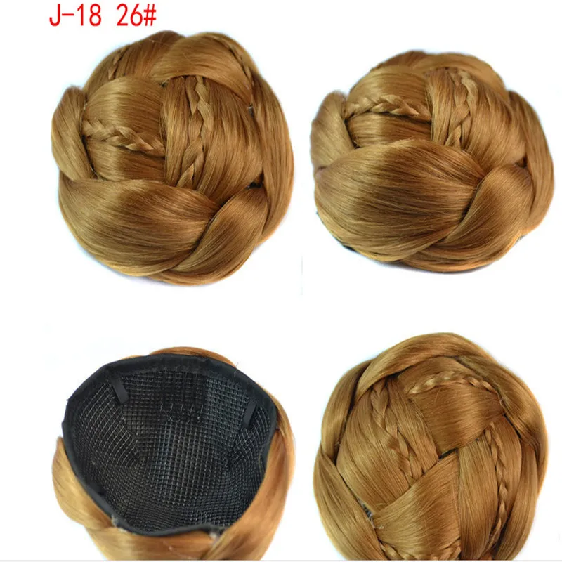 Шиньон парики Вьющиеся Волнистые Синтетический С Косами Updo Chignon Парики