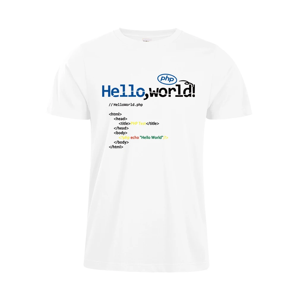 Hello World программист PHP язык программирования развития geek товара сельских half