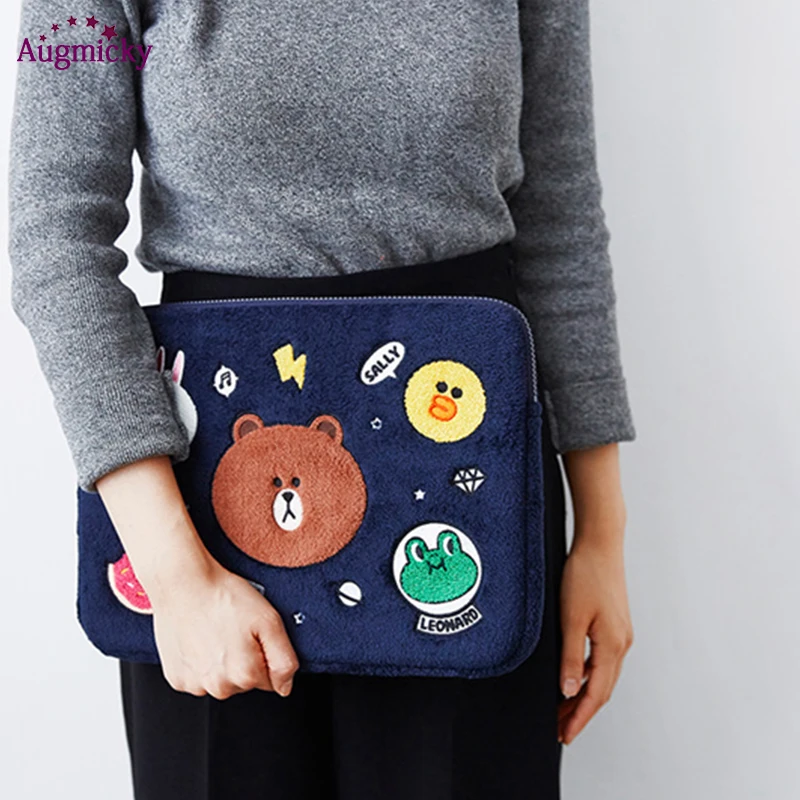 Чехол для ноутбука с милым медведем Macbook Air11 13 сумка Air Pro 15 Dell Acer Sleeve 3 14 6