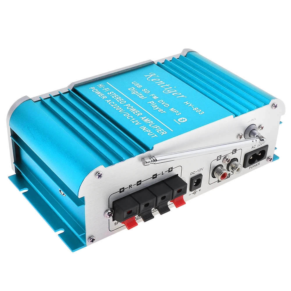 2CH Hi Fi Bluetooth автомобильный аудио усилитель мощности авто FM радио плеер с