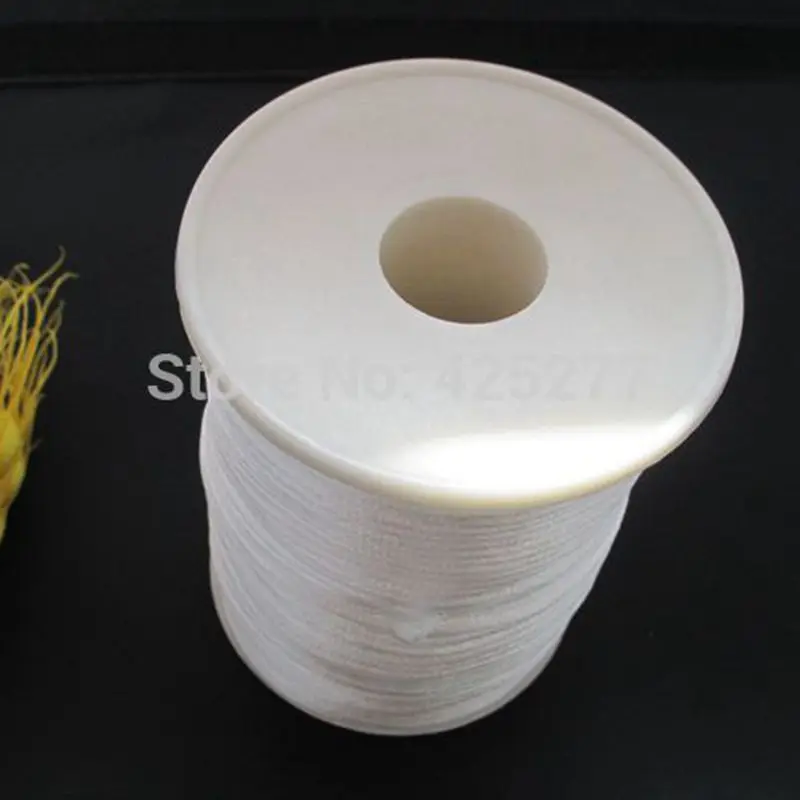 100 м/рулон 2 мм белый заводская цена полиэстер нить шнур кружева ювелирных изделий