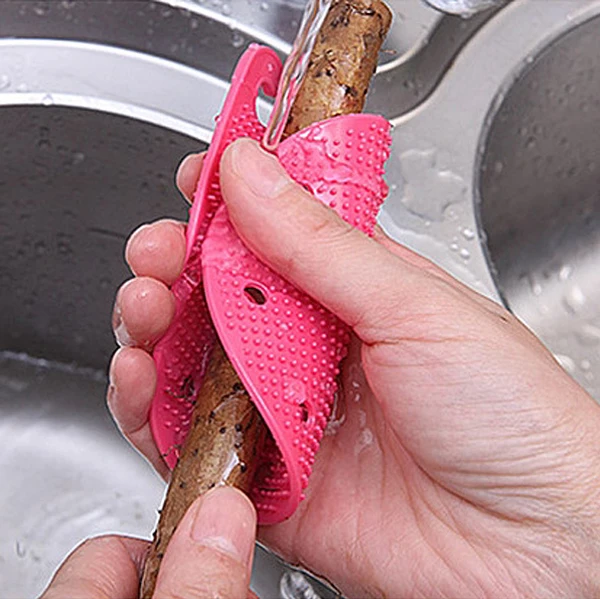 Многофункциональная силиконовая щетка для чистки овощей и фруктов посуда