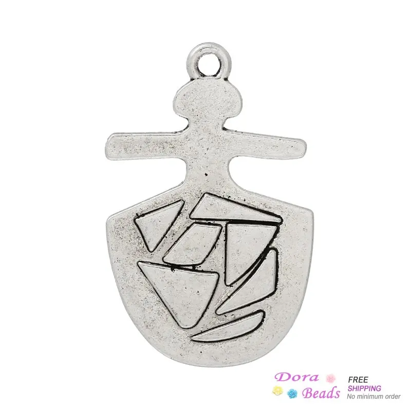Шарм подвески милая девушка старинное серебро 3.9 см x 2.5 20 шт. ( B37330 )|silver bridesmaid jewelry