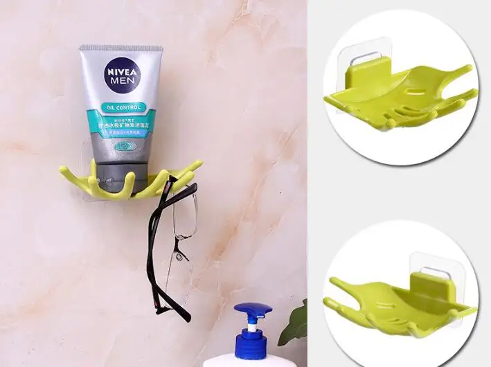 

1PC Shaver Toothbrush Holder Washroom Wall Sucker Suction Cup Hook Razor Bathroom Crown Storage Rack OK 0831