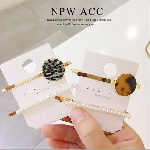 pcs/set FashionVintage Crystal Pearl Geometric Round Square Hair Clip Hairpin Elegant Wedding Engagement Headwear Jewelry | Украшения и