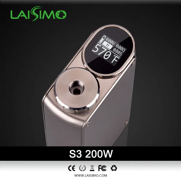 Original Laisimo S3 200W vape Mod electronic cigarette mod 18650 Rotating Display TC MODE vapor e 200 w MOD | Электроника