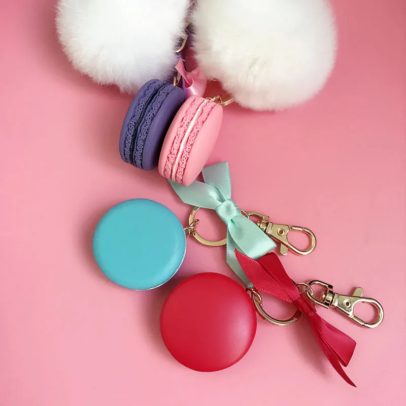 Круглый брелок Франция Macarons брелки кролик из натурального меха с шармом конфеты
