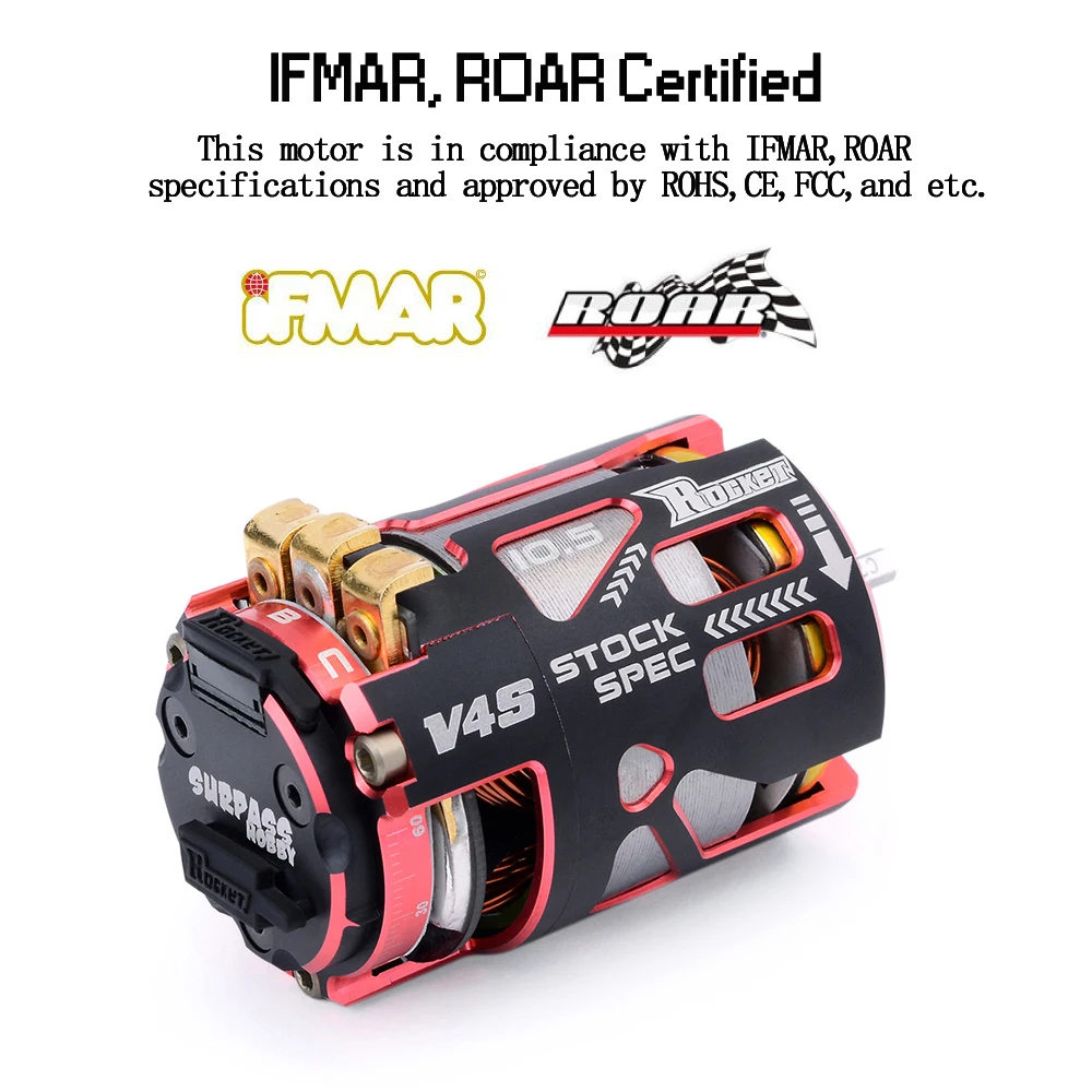Rocket 540 V4S 10 5 T 13 17 21 25 датчиками бесщеточный двигатель для Spec запас конкуренции 1/10