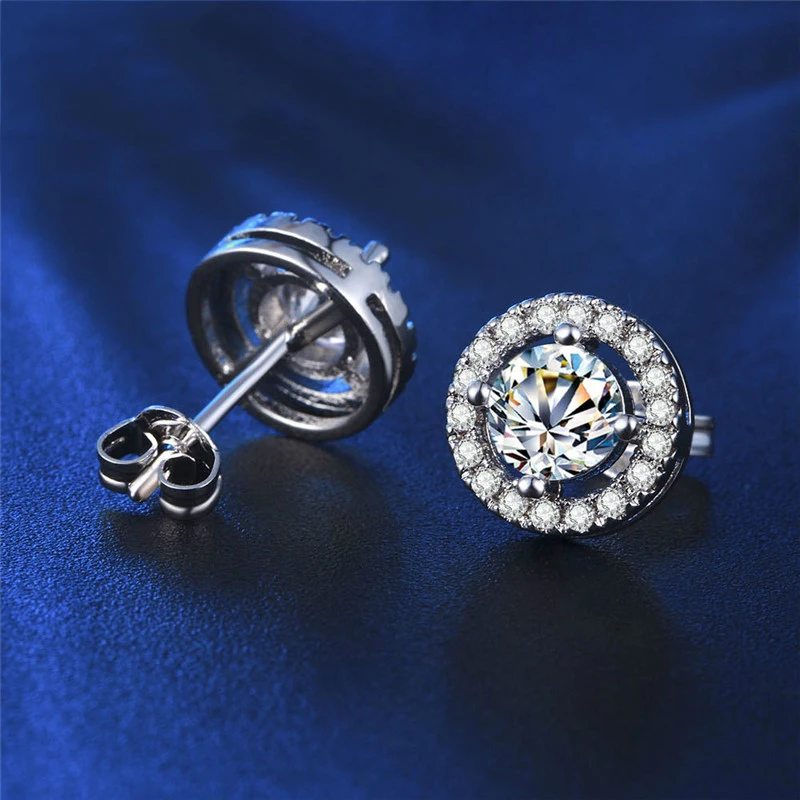 Серьги гвоздики женские круглые золотистые с фианитом|stud earing|earing fashionfashion earing |