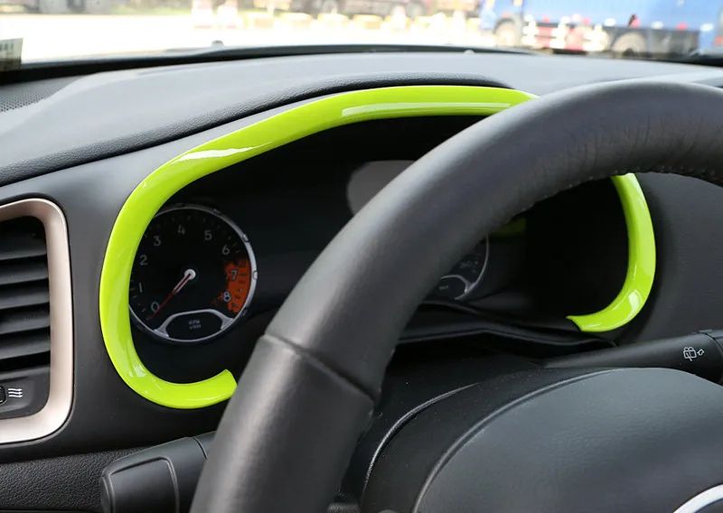 

Sansour ABS Car Interior Instrument Dashboard Panel Decoration Cover Trim Stickers For Jeep Renegade 2015-2017 Car Styling