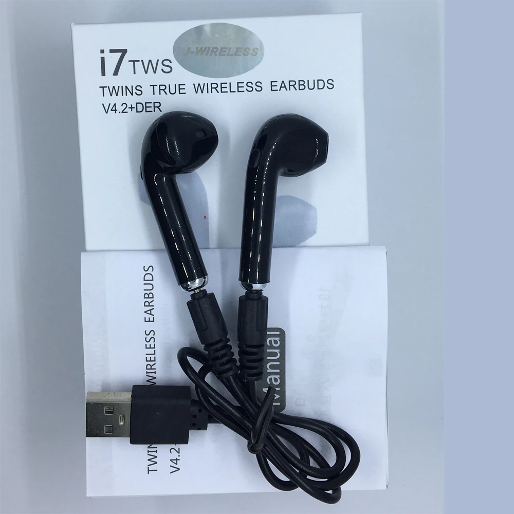 J Беспроводной i7 TWS наушники Bluetooth стерео гарнитура для Iphone X 8 плюс 7 6splus xiaomi oppo
