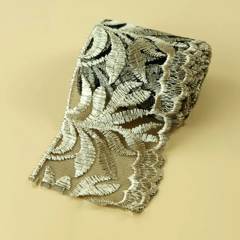 3 ярдов кружевная ленточная отделка Сделай Сам вышитая Сетка Ткань для шитья