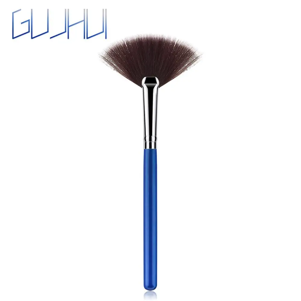 Blue Кисти для макияжа в форме веера косметические кисти brochas maquillaje для смешивания хайлайтера контурная кисть для лица набор кистей mikrobrashi - Handle Color: Blue