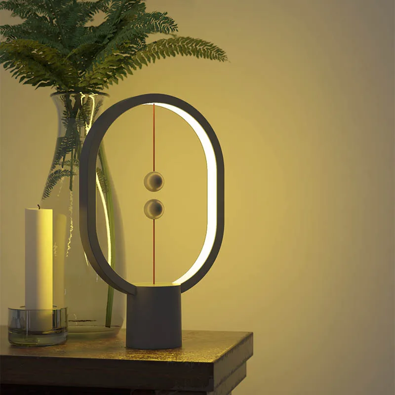 Креативный Heng Balance Lamp светодиодный Ночной светильник с питанием от USB Интеллектуальный Магнитный полувоздушный настольный ночник Новинка светильник подарок для дома