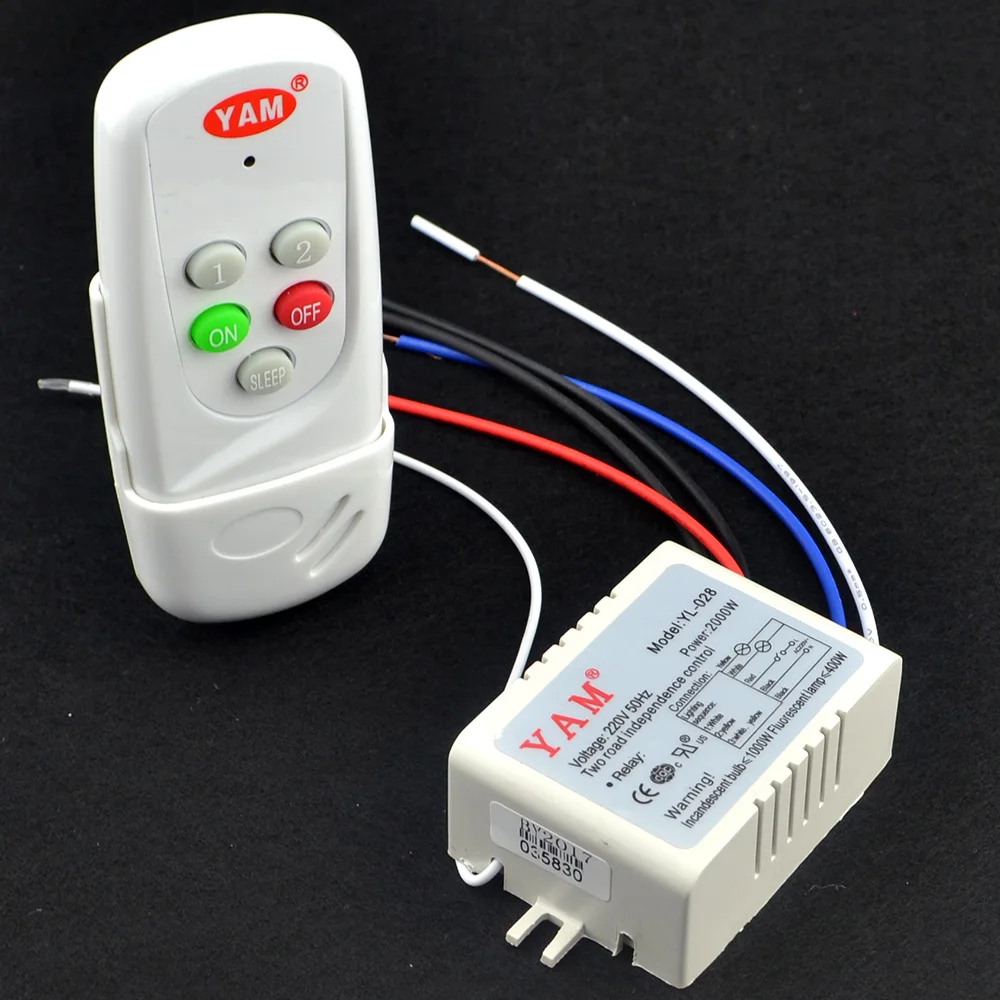 Оптовая продажа новинка 220 В 2 ходовая Беспроводная лампа вкл./Выкл. дистанционное