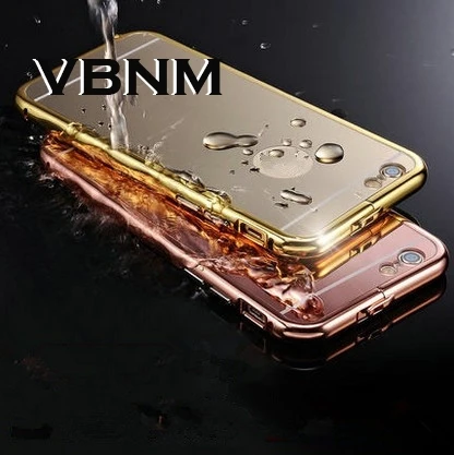 Роскошные кожаные coque Алюминиевое Зеркало Чехол для мобильного телефона